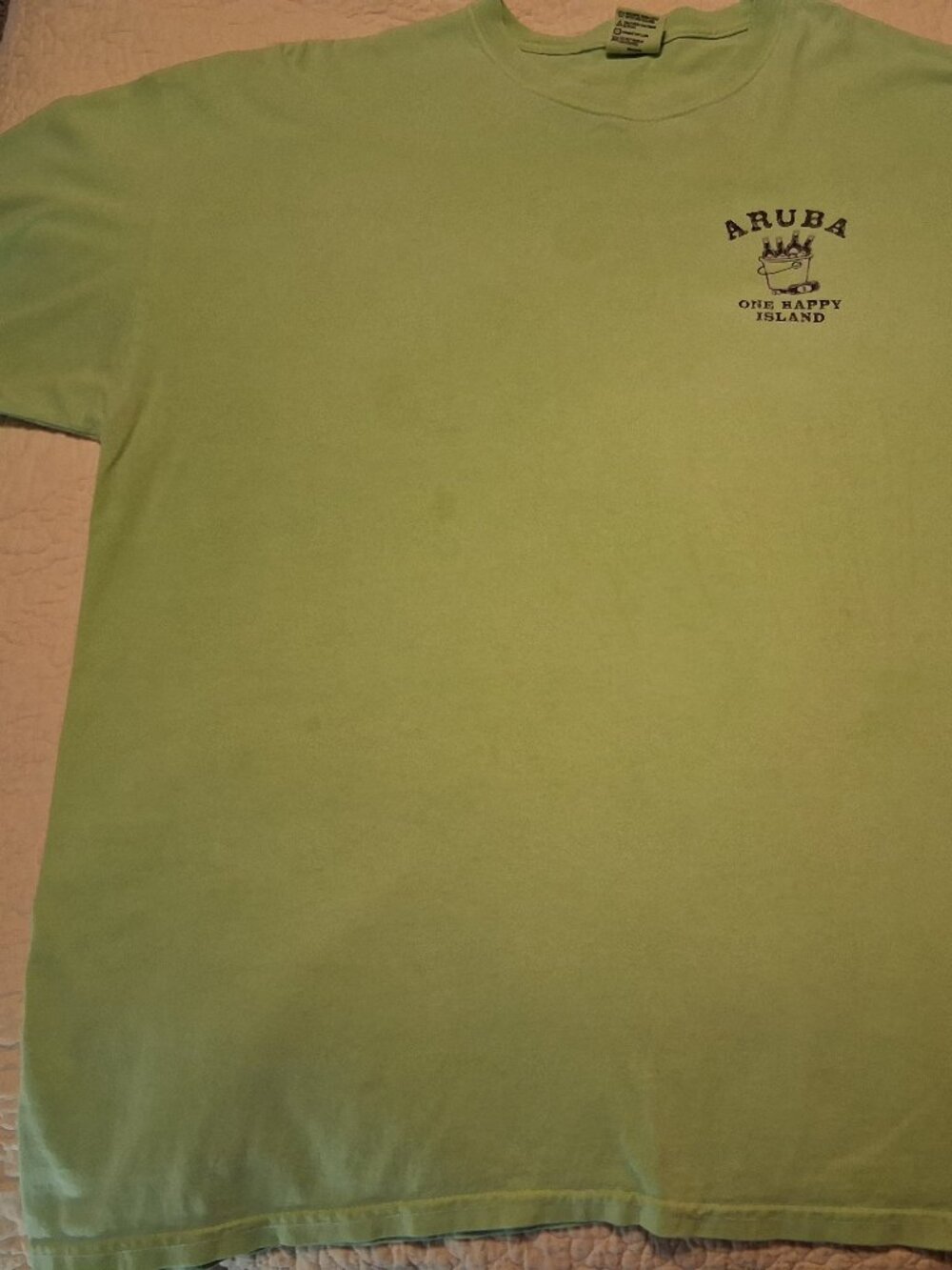 Men's Comfort Colors t-shirt from Aruba, size XXL, light green